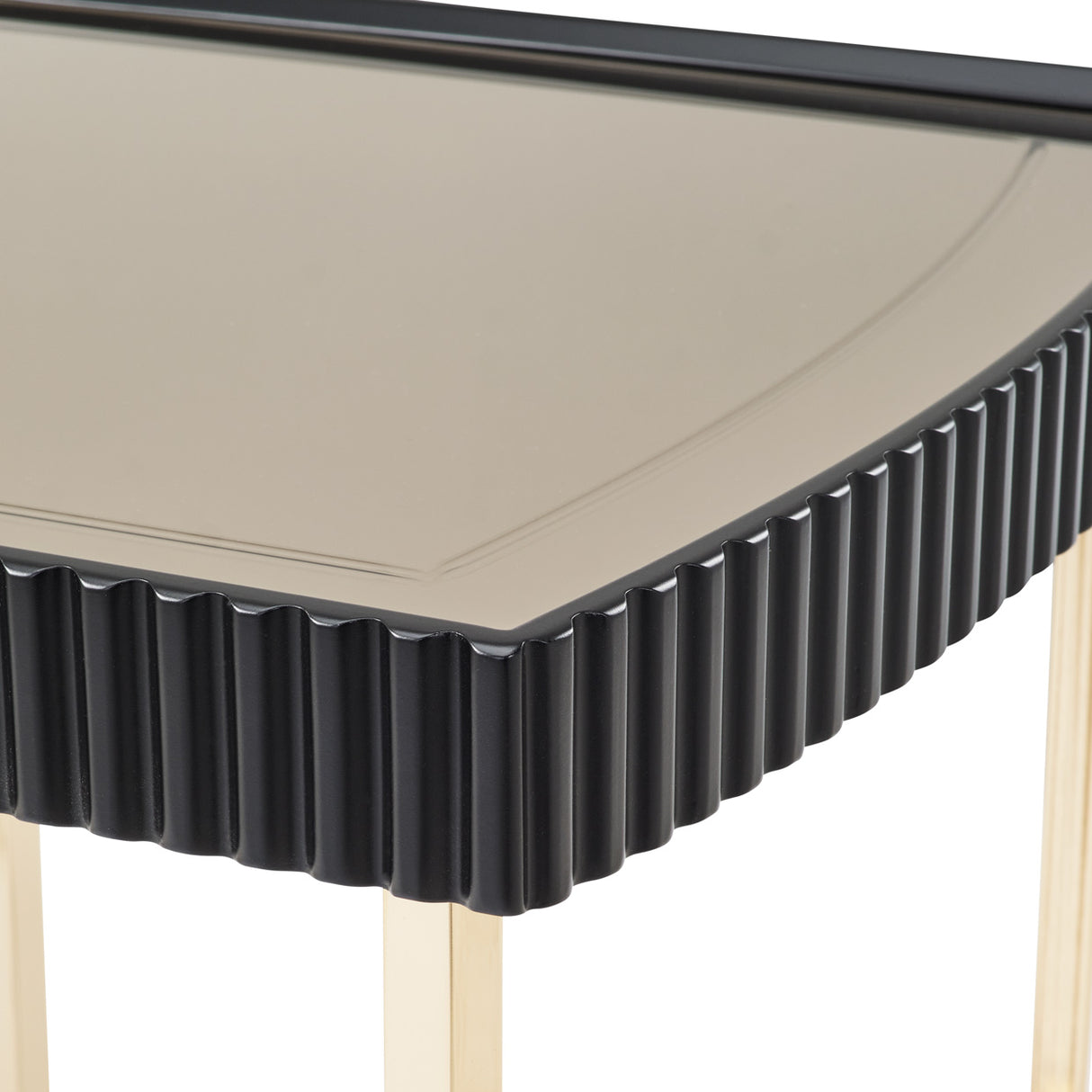 Lisbon Silken Matte Black Side Table Silken Matte Black from Michael Amini - Luna Furniture