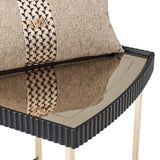 Lisbon Silken Matte Black Side Table Silken Matte Black from Michael Amini - Luna Furniture