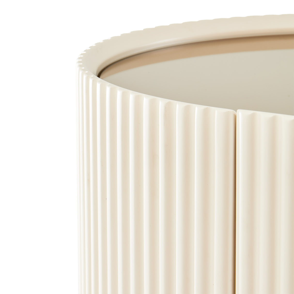 Lisbon Silken Matte Cream Console Table Silken Matte Cream from Michael Amini - Luna Furniture