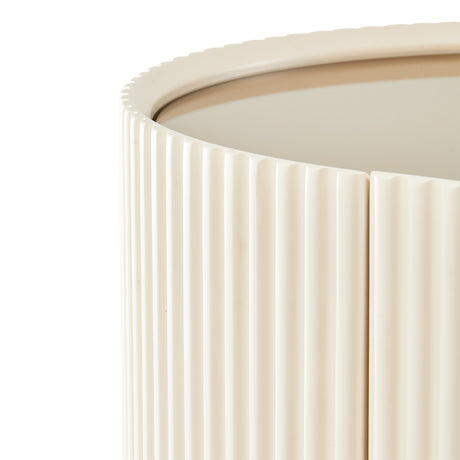 Lisbon Silken Matte Cream Console Table Silken Matte Cream from Michael Amini - Luna Furniture