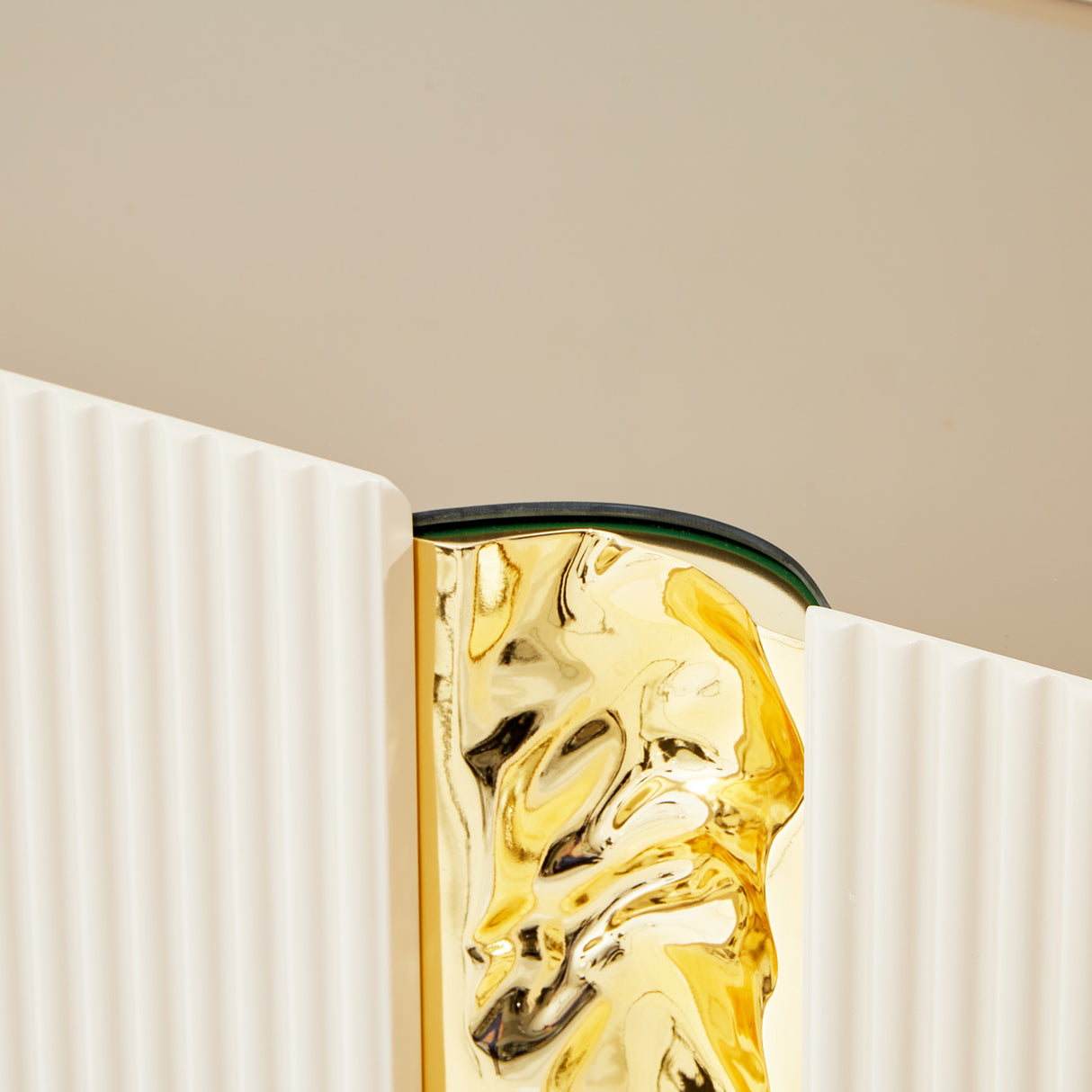Lisbon Silken Matte Cream Console Table Silken Matte Cream from Michael Amini - Luna Furniture