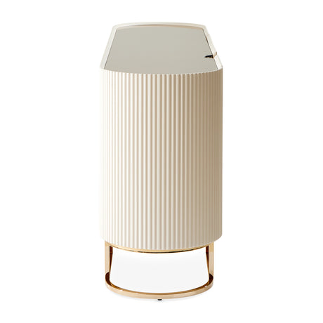 Lisbon Silken Matte Cream Console Table Silken Matte Cream from Michael Amini - Luna Furniture