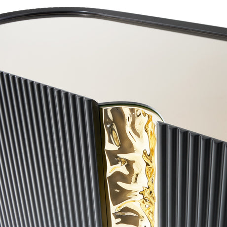 Lisbon Silken Matte Black Console Table Silken Matte Black from Michael Amini - Luna Furniture