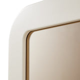 Lisbon Silken Matte Cream Wall Mirror from Michael Amini - Luna Furniture