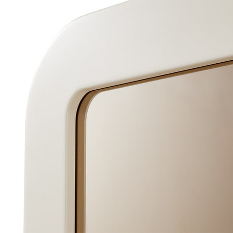 Lisbon Silken Matte Cream Wall Mirror from Michael Amini - Luna Furniture