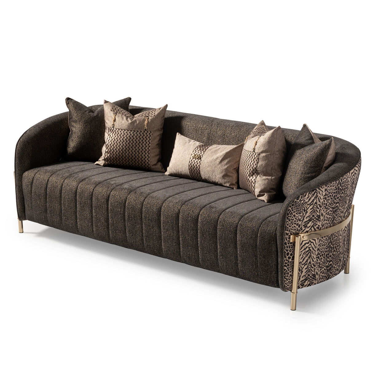 Lisbon Gold Sofa Onyx Gold from Michael Amini - Luna Furniture
