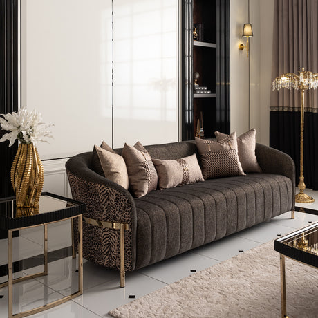Lisbon Gold Sofa Onyx Gold from Michael Amini - Luna Furniture