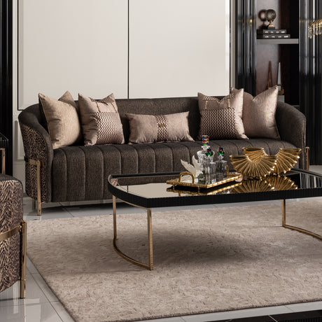 Lisbon Gold Sofa Onyx Gold from Michael Amini - Luna Furniture