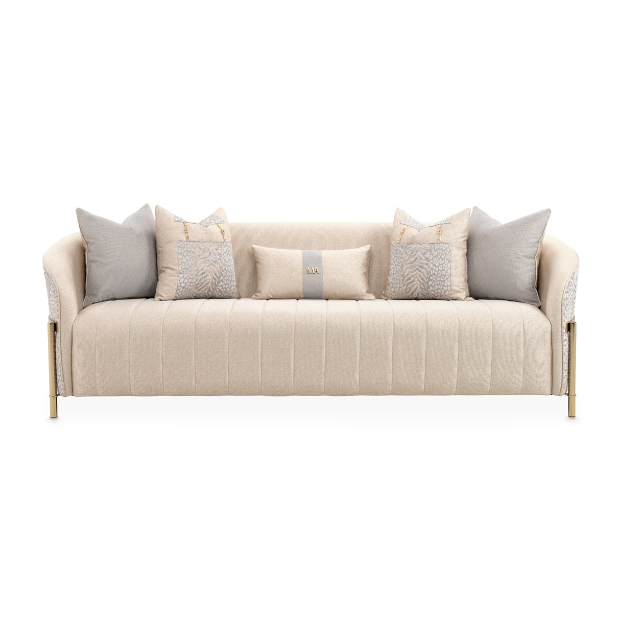 Lisbon Gold Sofa Opal Gold from Michael Amini - Luna Furniture