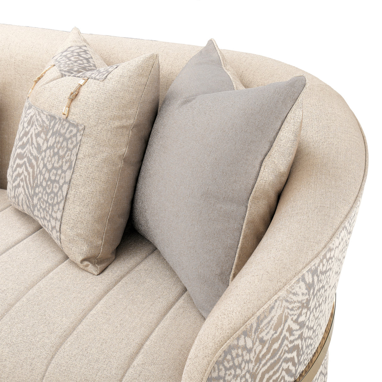 Lisbon Gold Sofa Opal Gold from Michael Amini - Luna Furniture