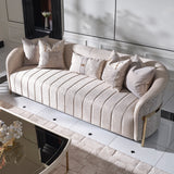 Lisbon Gold Sofa Opal Gold from Michael Amini - Luna Furniture