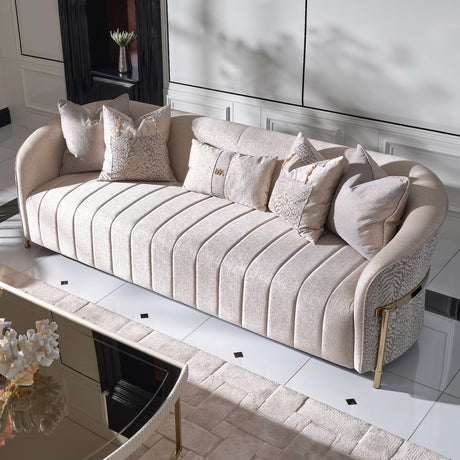 Lisbon Gold Sofa Opal Gold from Michael Amini - Luna Furniture