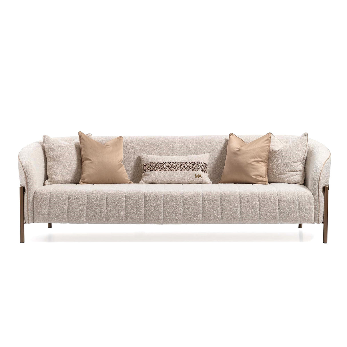 Lisbon Matte Bronze Sofa from Michael Amini - Luna Furniture