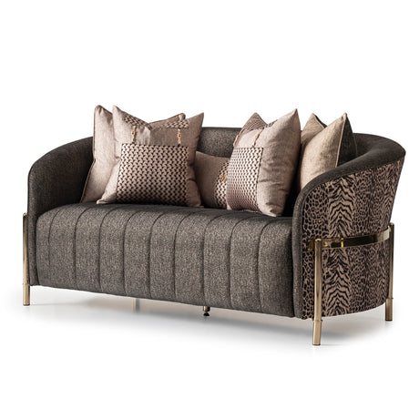 Lisbon Gold Loveseat Onyx Gold from Michael Amini - Luna Furniture