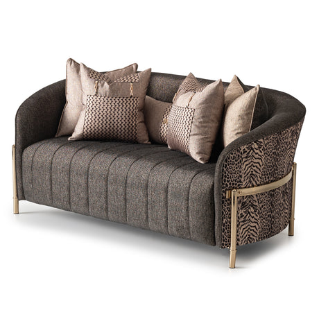 Lisbon Gold Loveseat Onyx Gold from Michael Amini - Luna Furniture
