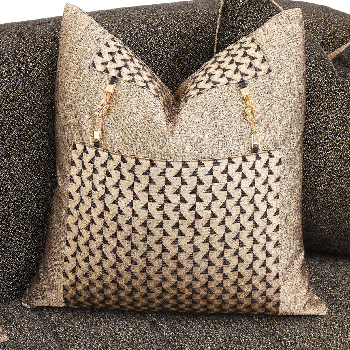 Lisbon Gold Loveseat Onyx Gold from Michael Amini - Luna Furniture