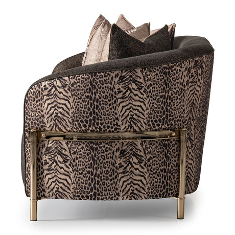 Lisbon Gold Loveseat Onyx Gold from Michael Amini - Luna Furniture