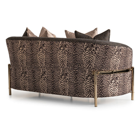Lisbon Gold Loveseat Onyx Gold from Michael Amini - Luna Furniture