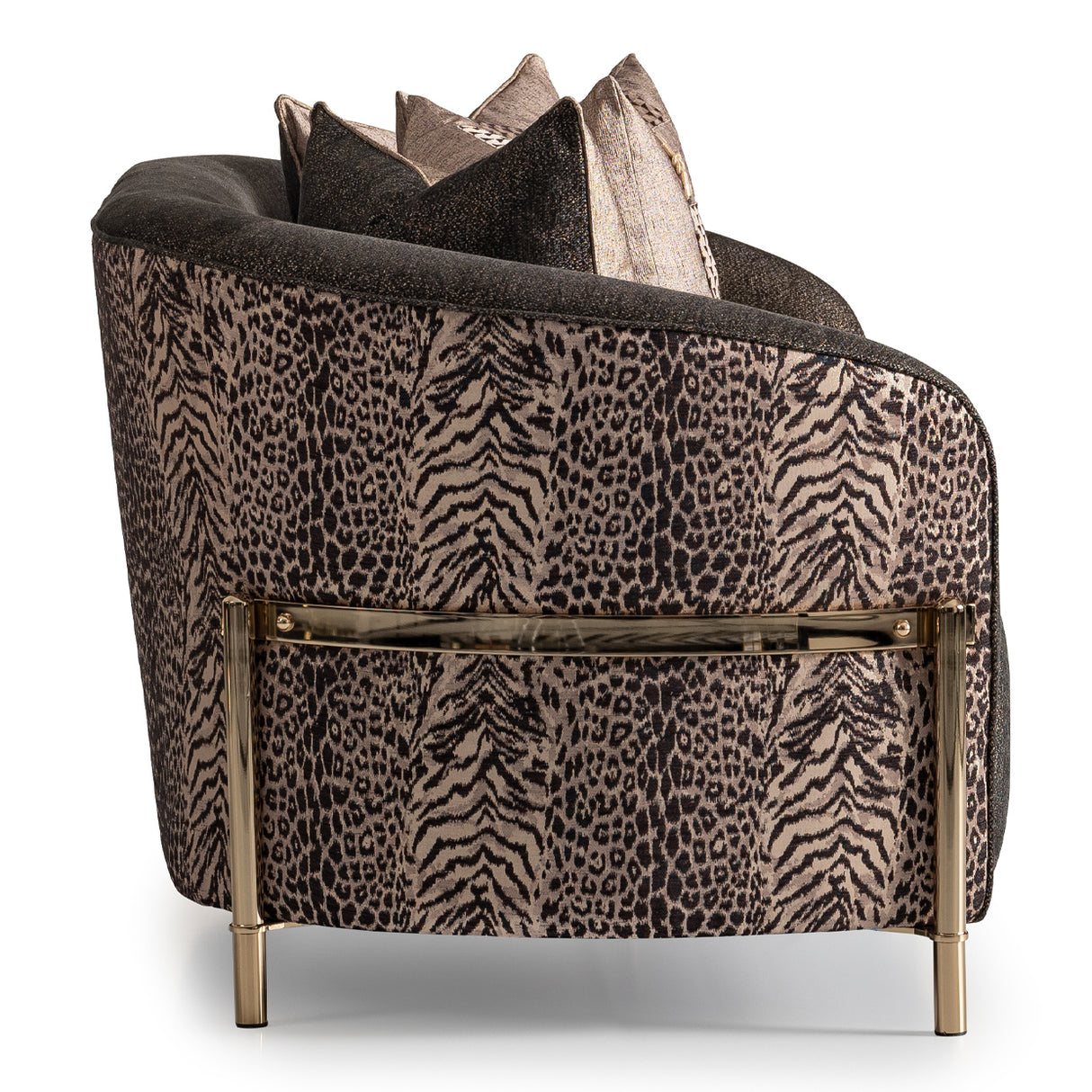 Lisbon Gold Loveseat Onyx Gold from Michael Amini - Luna Furniture