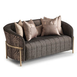 Lisbon Gold Loveseat Onyx Gold from Michael Amini - Luna Furniture