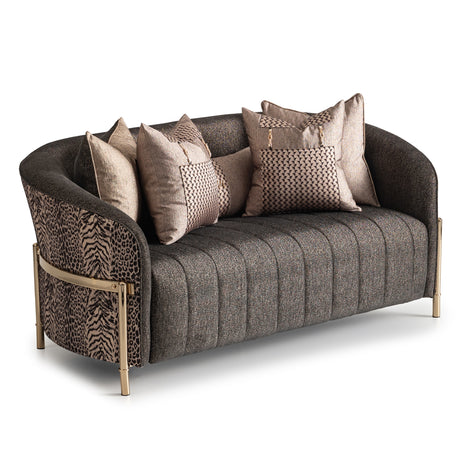 Lisbon Gold Loveseat Onyx Gold from Michael Amini - Luna Furniture