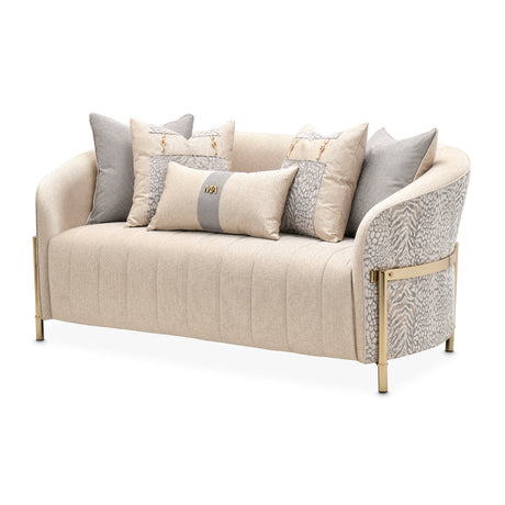 Lisbon Gold Loveseat Opal Gold from Michael Amini - Luna Furniture