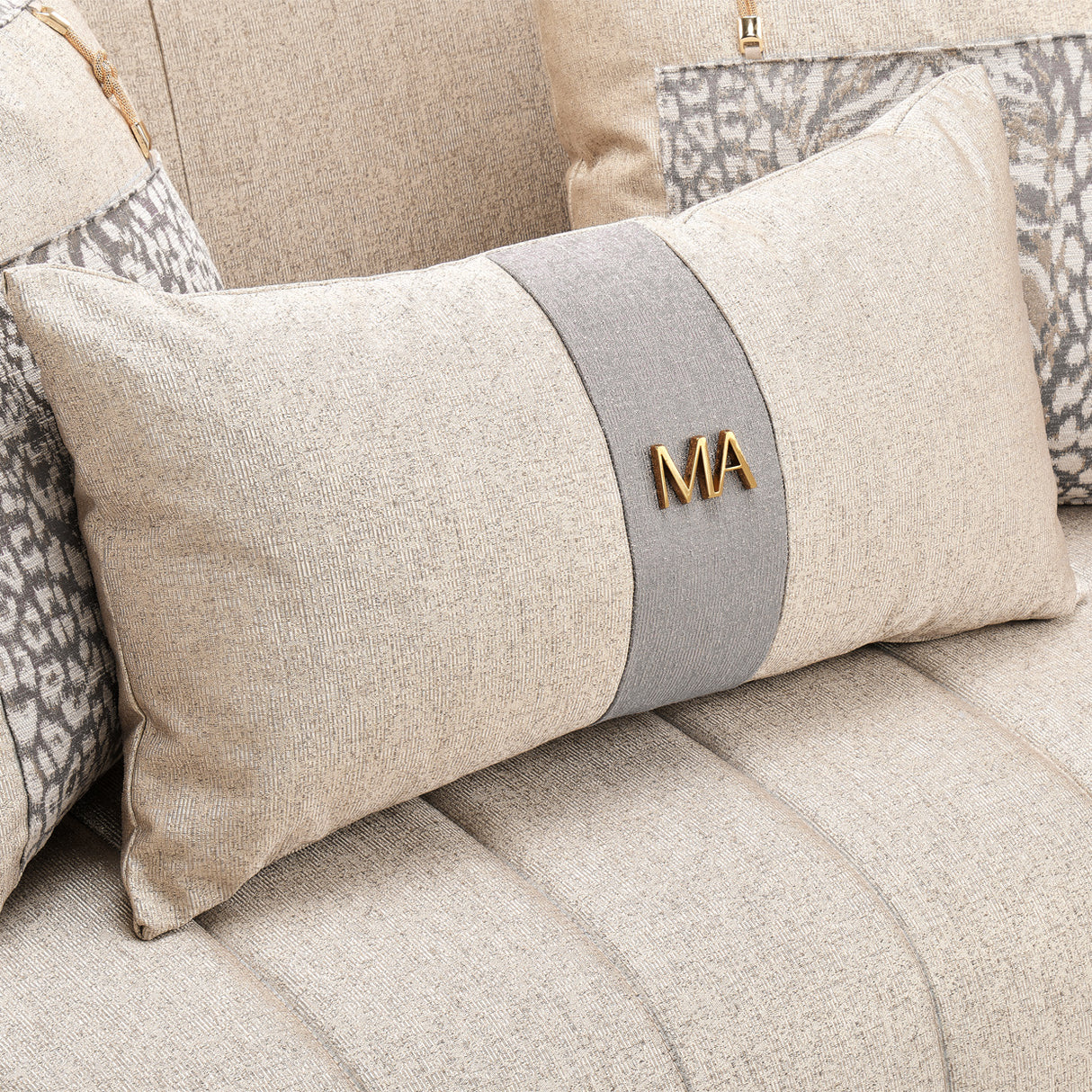 Lisbon Gold Loveseat Opal Gold from Michael Amini - Luna Furniture