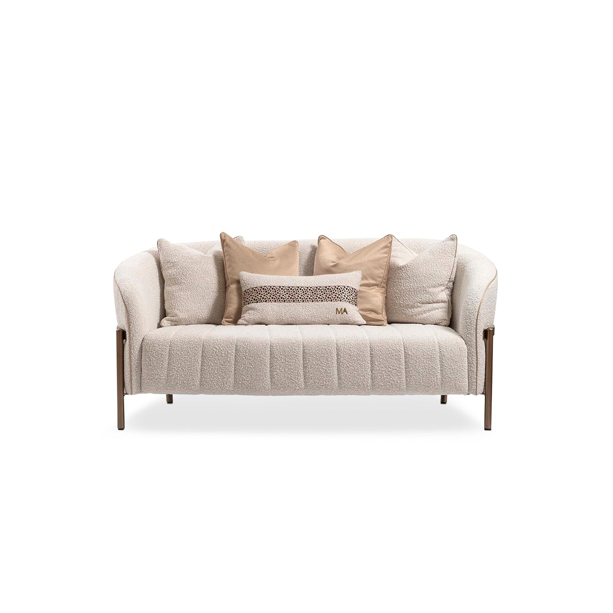 Lisbon Matte Bronze Loveseat from Michael Amini - Luna Furniture