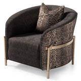 Lisbon Gold Chair Onyx Gold from Michael Amini - Luna Furniture