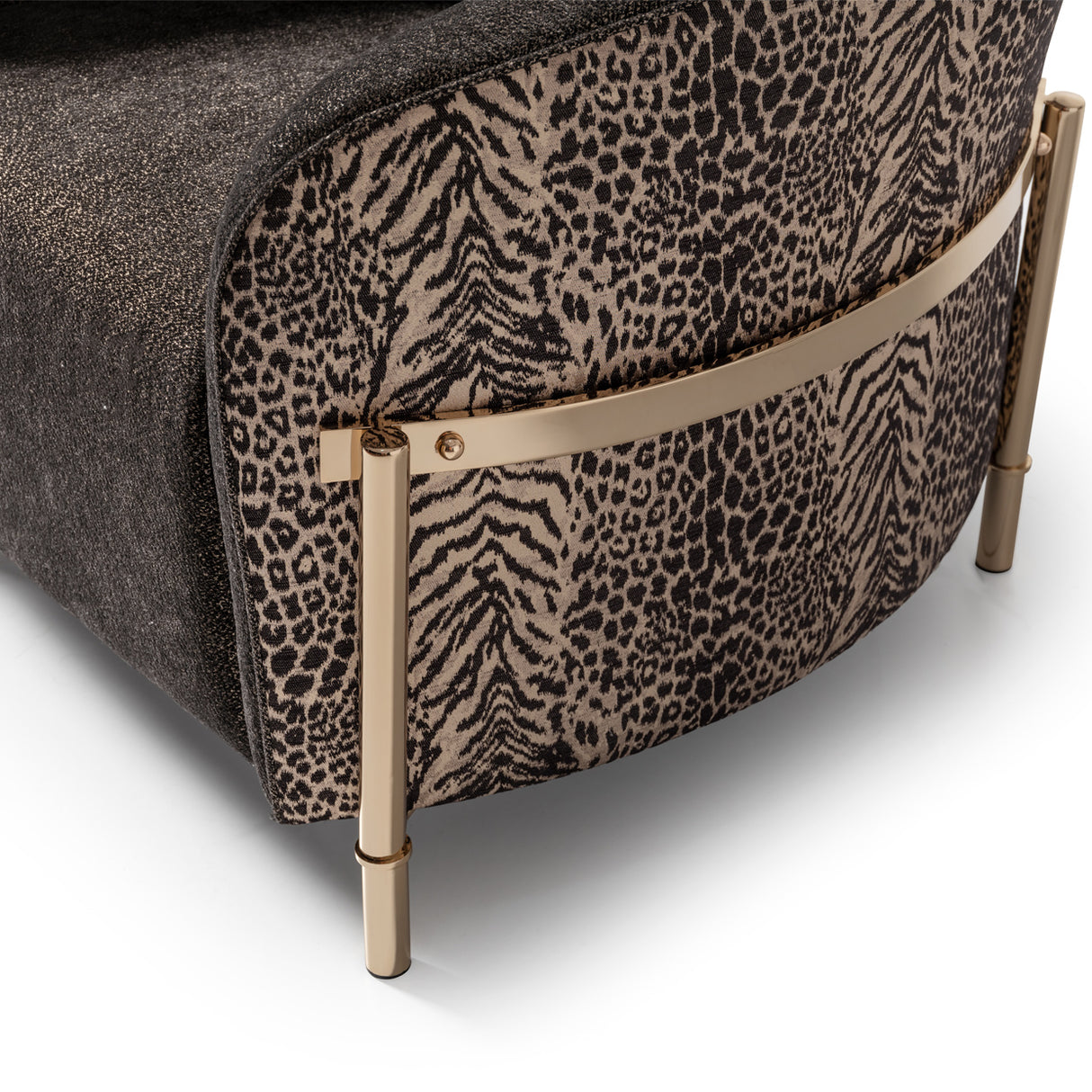 Lisbon Gold Chair Onyx Gold from Michael Amini - Luna Furniture