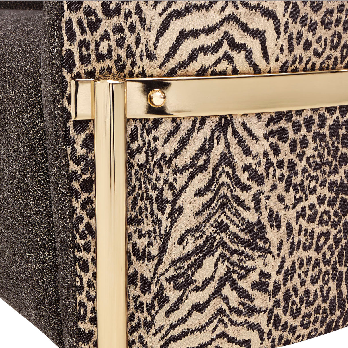 Lisbon Gold Chair Onyx Gold from Michael Amini - Luna Furniture