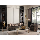Lisbon Gold Chair Onyx Gold from Michael Amini - Luna Furniture