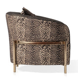 Lisbon Gold Chair Onyx Gold from Michael Amini - Luna Furniture