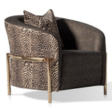 Lisbon Gold Chair Onyx Gold from Michael Amini - Luna Furniture