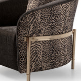 Lisbon Gold Chair Onyx Gold from Michael Amini - Luna Furniture