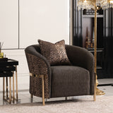 Lisbon Gold Chair Onyx Gold from Michael Amini - Luna Furniture
