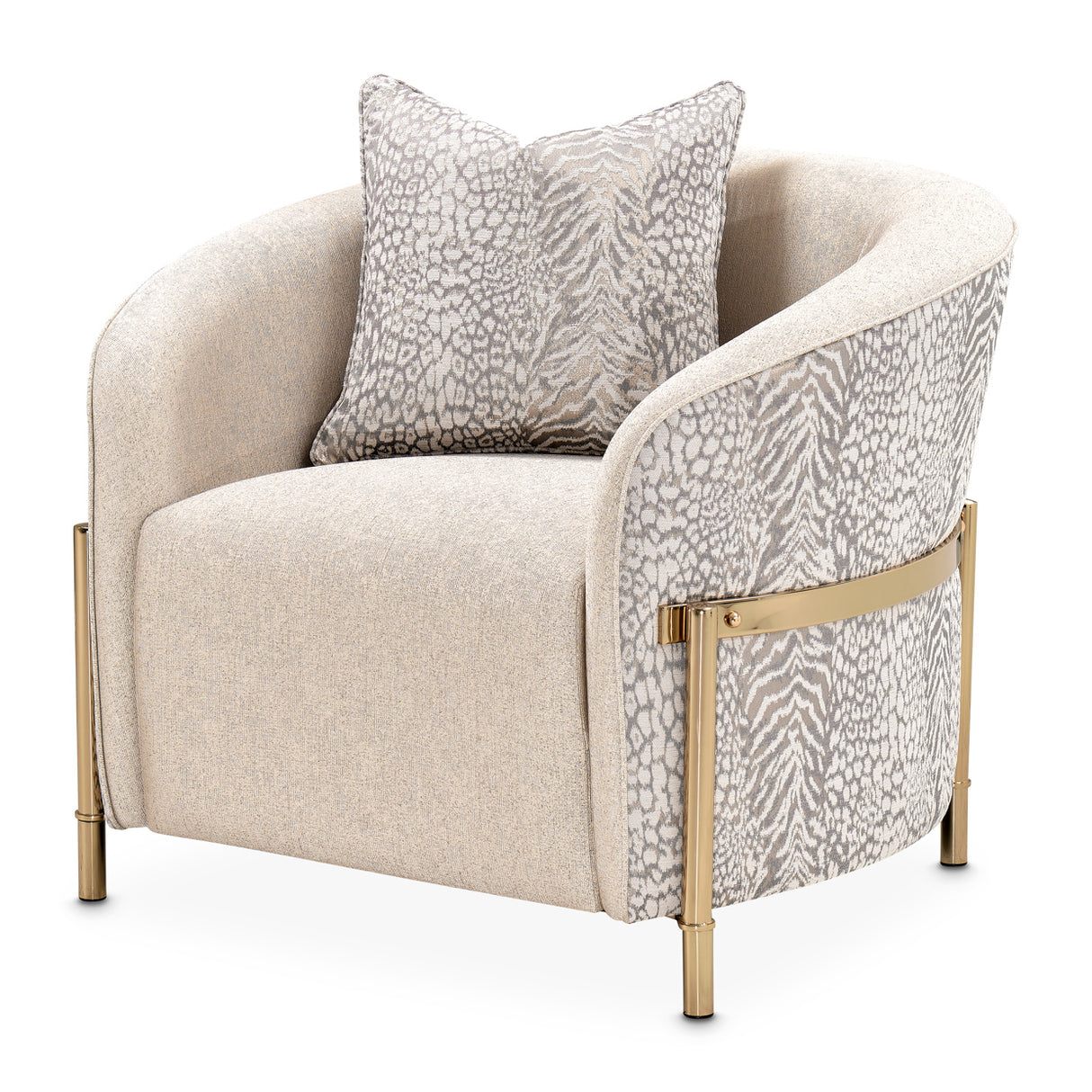 Lisbon Gold Chair Opal Gold from Michael Amini - Luna Furniture