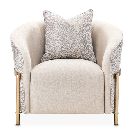 Lisbon Gold Chair Opal Gold from Michael Amini - Luna Furniture