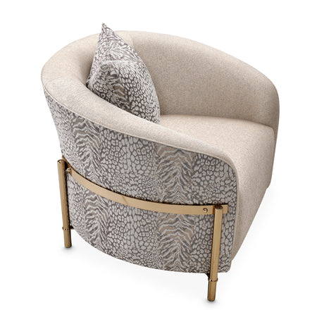 Lisbon Gold Chair Opal Gold from Michael Amini - Luna Furniture