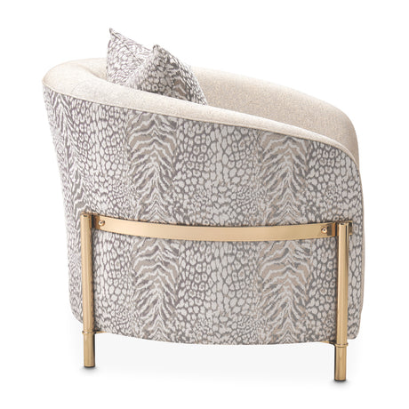 Lisbon Gold Chair Opal Gold from Michael Amini - Luna Furniture
