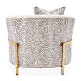 Lisbon Gold Chair Opal Gold from Michael Amini - Luna Furniture