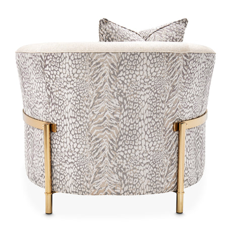 Lisbon Gold Chair Opal Gold from Michael Amini - Luna Furniture