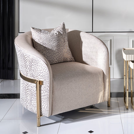 Lisbon Gold Chair Opal Gold from Michael Amini - Luna Furniture