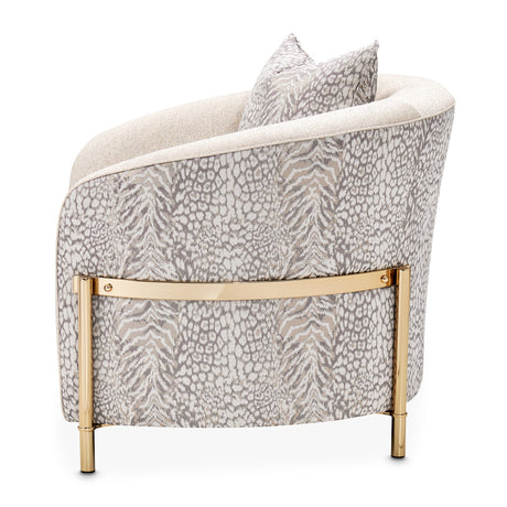 Lisbon Gold Chair Opal Gold from Michael Amini - Luna Furniture