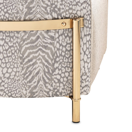 Lisbon Gold Chair Opal Gold from Michael Amini - Luna Furniture