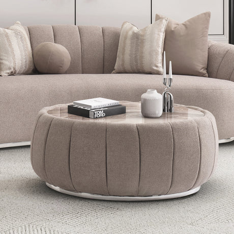 Lucca Silver Cocktail Table Silver from Michael Amini - Luna Furniture
