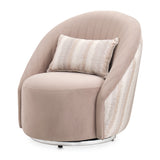 Lucca Silver Swivel Chair Silver from Michael Amini - Luna Furniture