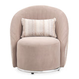 Lucca Silver Swivel Chair Silver from Michael Amini - Luna Furniture