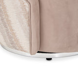 Lucca Silver Swivel Chair Silver from Michael Amini - Luna Furniture