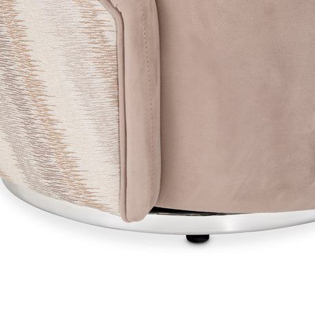 Lucca Silver Swivel Chair Silver from Michael Amini - Luna Furniture
